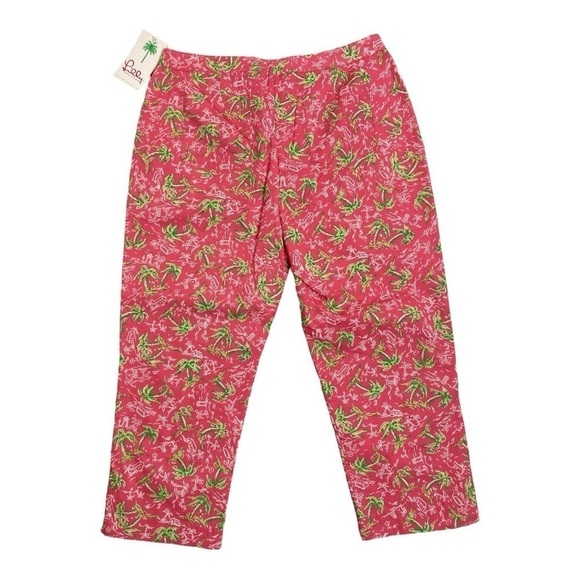NWT Vintage Lilly Pulitzer Palm Tree Capris - Picture 2 of 9